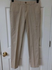 NWT TOMMY HILFIGER Womens Beige Cotton Spand Stretch Slim Chino Career Casual 4