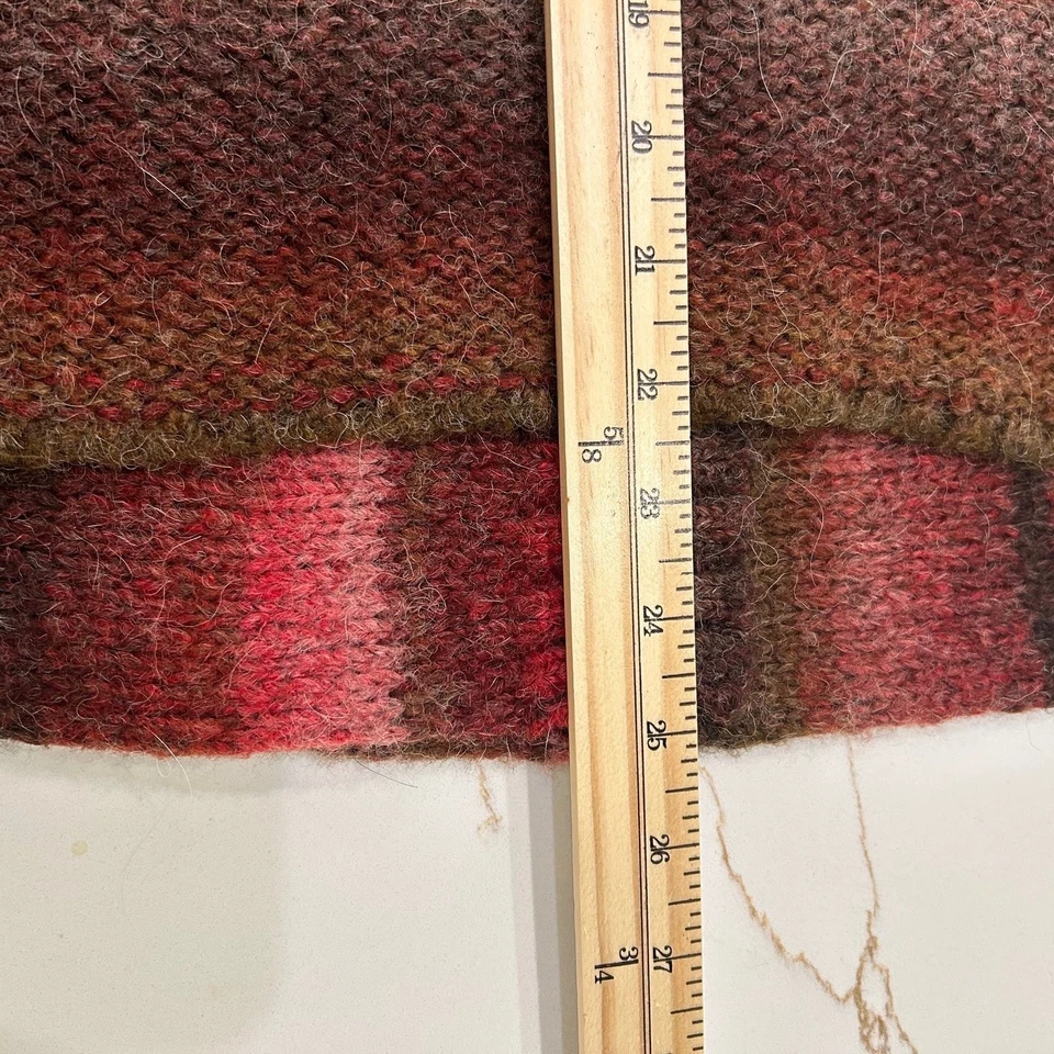 Royal Robbins Sweater Wrap Cardigan Womens M Red Multi Open Front Knit Boho - Image 4 of 4