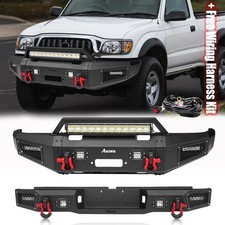 Off-road For 1995-2004 Toyota Tacoma Front Rear Bumper Wwinch Platelightswire