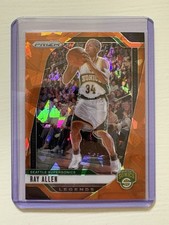 2024-25 Panini Prizm Legends Ray Allen #300 Orange Ice Prizm Seattle Supersonics