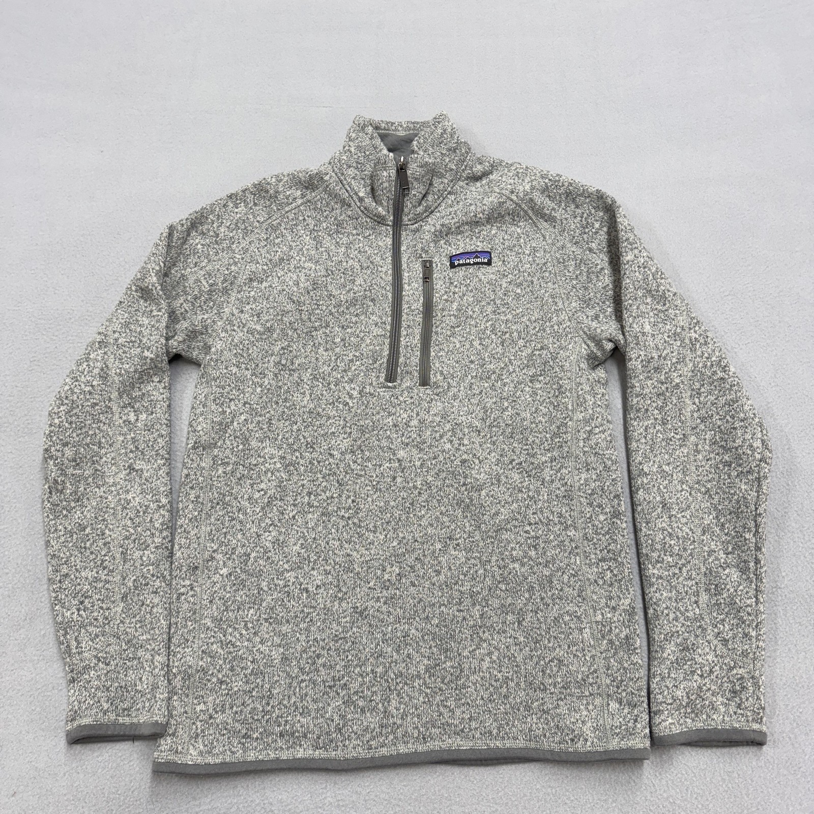 Patagonia Sweater Mens Small Gray Better Sweater 1/4 Zip Fleece Pullover