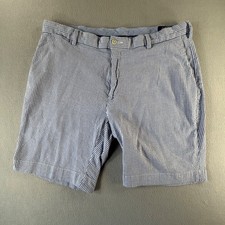 Polo Ralph Lauren Seersucker Shorts 38 Blue White Striped Preppy Classic Summer