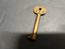 Vtg SE.G Brass Skeleton Barrel End Key 378
