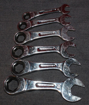Mac Tools RWS6 (19-9) 6pc SAE Stubby Reversible Ratcheting 6pt Wrench Set