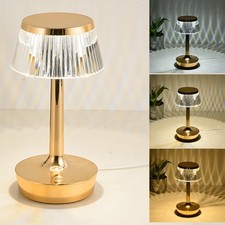 Image of Crystal Table Lamp Living Room LED Light for Nightstand Decor