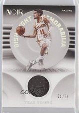 2020-21 Panini Noir Dish Night Memorabilia /75 Trae Young #DNM-TRY 1aj