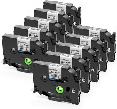 10x Schriftband TZe-231 12mm für Brother P-Touch PT-H100LB E100 D200 1000 1010