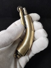 Antique WWI French brass lighter, made in the style of "trench art" from brass.