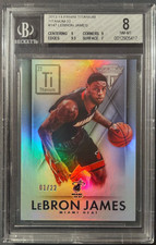 2013-14 Panini Titanium 22 Lebron James 147 1/22 BGS 8