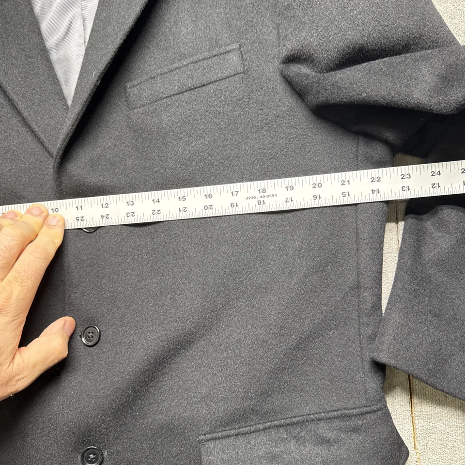 Robert Talbott Carmel Blazer Men’s XXL Black Wool Cashmere 3-Button Jacket - Image 3 of 4