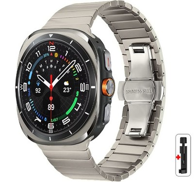 Men Stainless Steel Strap For Samsung Galaxy Watch Ultra 2025/ Ultra 47mm Band