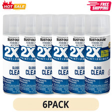 6 Pack Rust-Oleum 2X Ultra Cover Gloss Clear Spray Paint 12 oz Can