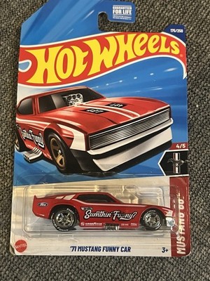 Hot Wheels Mustang '71 Mustang Funny Car 175/250 Red Chrome Wheel Swap Mainline
