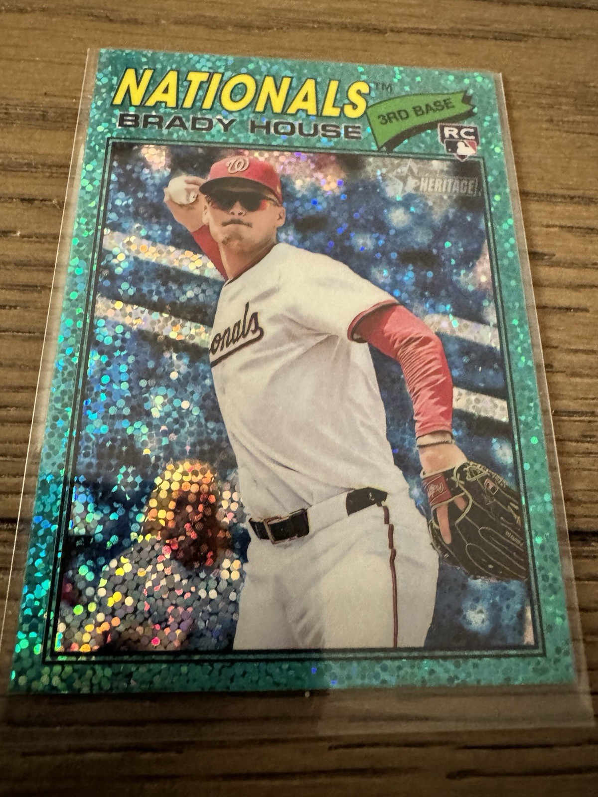 2026 Topps Heritage - Brady House #153 Chrome Aqua Sparkle Refractor (RC)