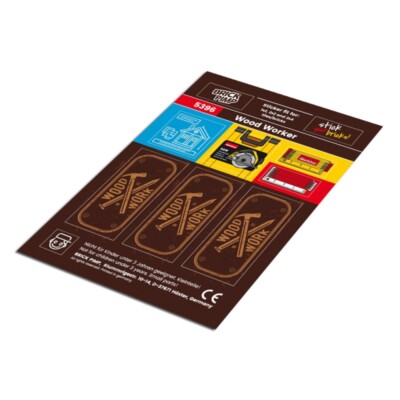 Wood Worker   STICKER fit for building blocks tiles /5396
