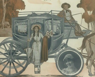 1914 Rebecca Of Sunnybrook Farm Sheet Music Leslie Carriages & Coaches, Portrait