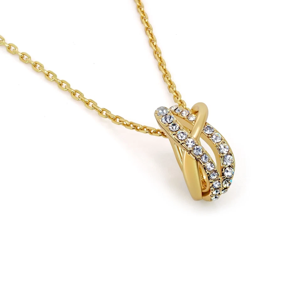 Collar TRYNDI Nudo Eterno Chapado en Oro 18k para Mujer - Regalo de Navidad para Esposa Foto 2 de 4