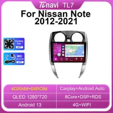 For Nissan Note 2012-2021 Car Radio Stereo Multimedia GPS Player Android Screen