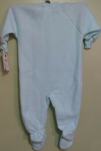 NWT Carter's Fuzzy Fleece Footed Sleepwear 6 - 12 Months Aqua - Picture 7 of 7