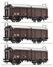 Roco SNCF Sliding Roof Car Set 77020 HO Scale DC