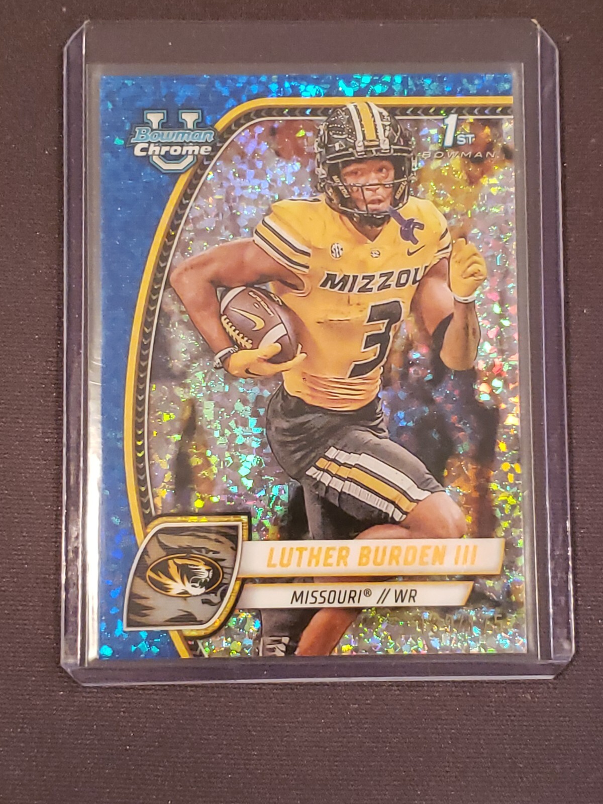 2024 Bowman University Chrome - Luther Burden #123 Blue Mini-Diamond /175 (RC)