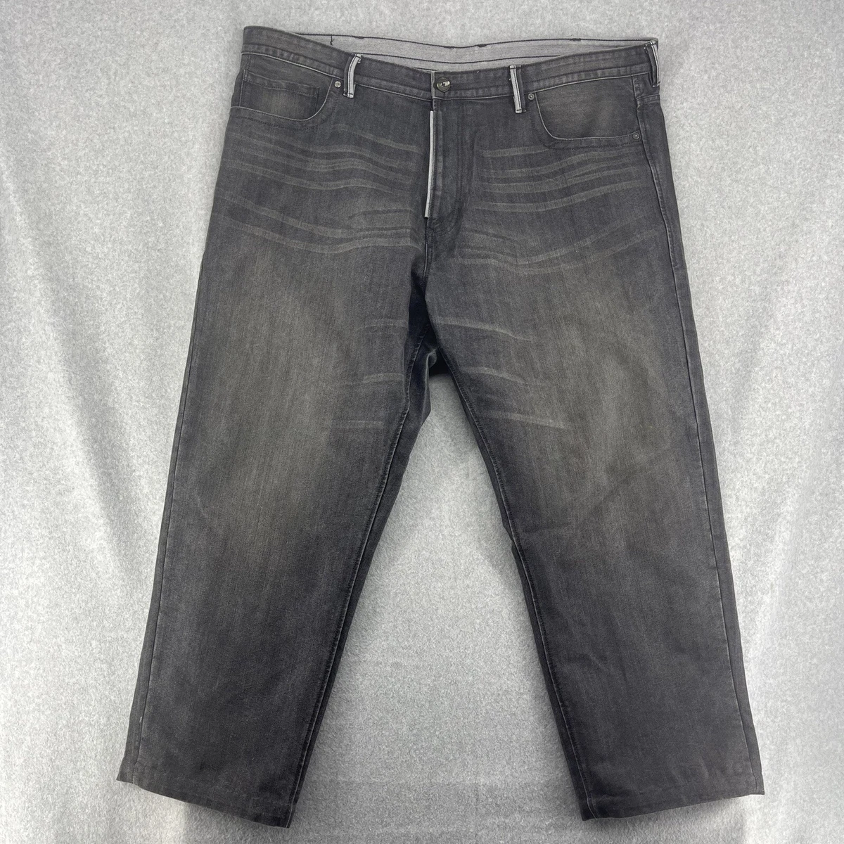 Sean John Denim Jeans Mens 46 B Cotton Dark Grey Puffy P Diddy Big