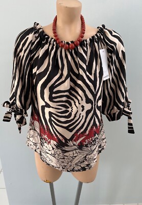 BEAUTIFUL BRAND NEW SATIN BLOUSE from ITALY SIZE M