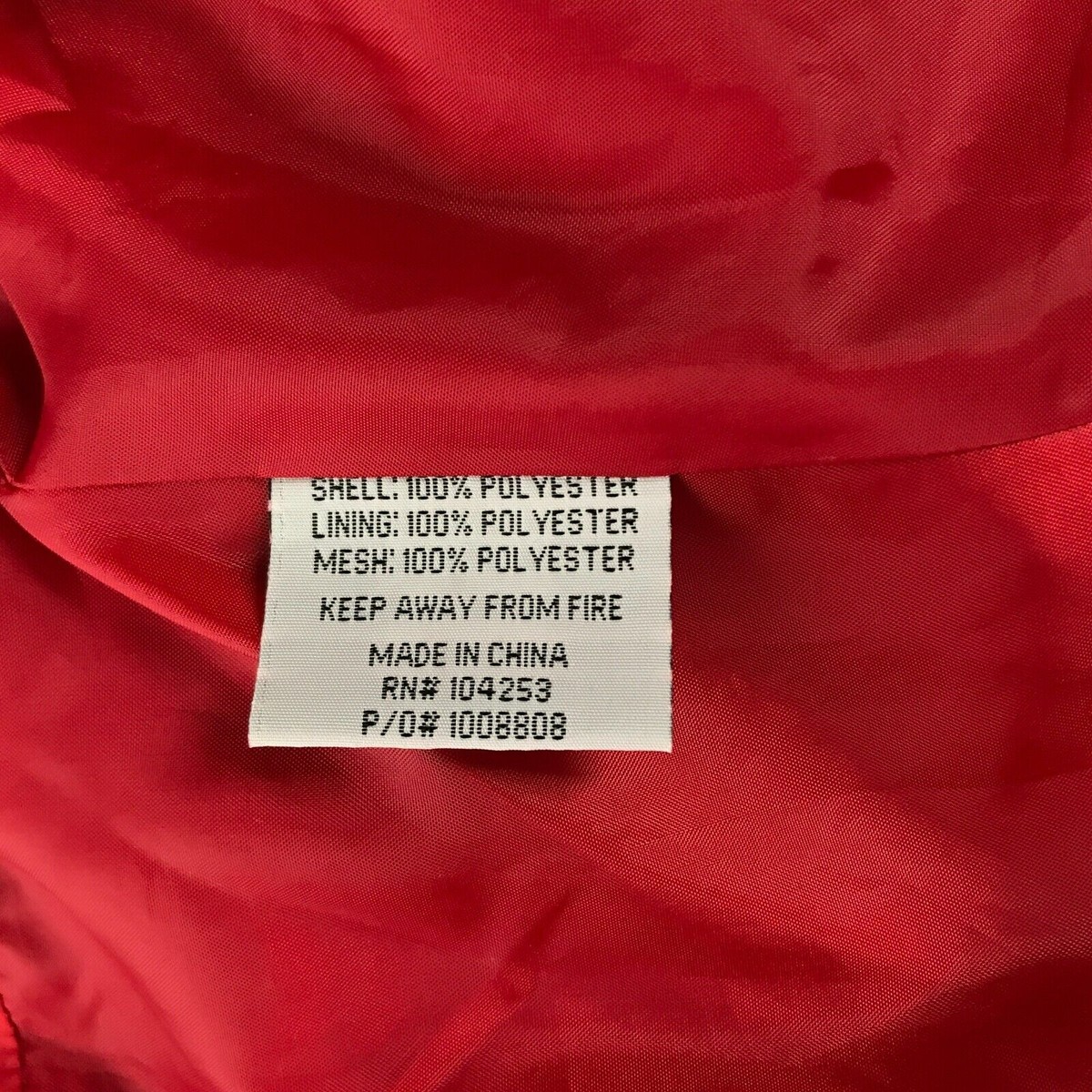 Horseware Women's Large Jacket Red Solid Logo Full Zip Windbreaker
