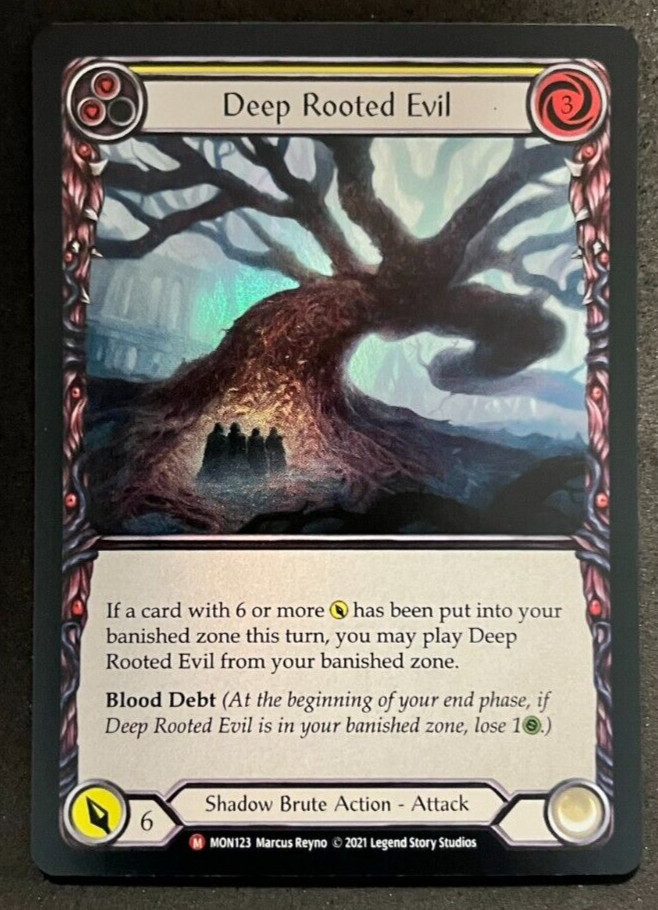 Flesh and Blood FAB - Deep Rooted Evil - MON123 - Foil - 1st Edition - M