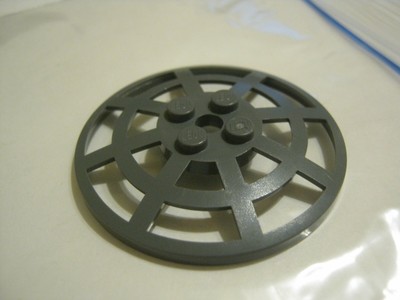 Lego 1 Dark Bluish Gray 6x6 webbed round radar dish NEW