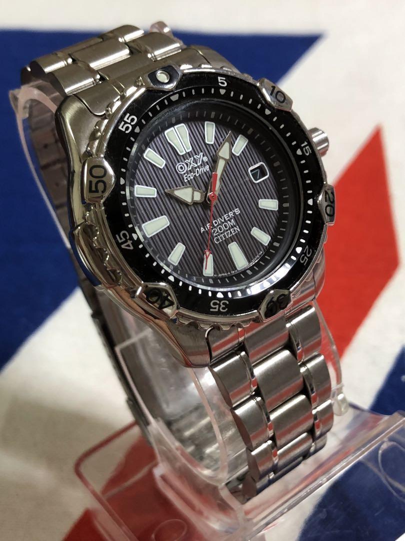 時計 CITIZEN AIR DIVER'S OXY Eco Driv 200M CITIZEN OXY Diverse 7873-L16355 Y Solar Eco-Drive AIR