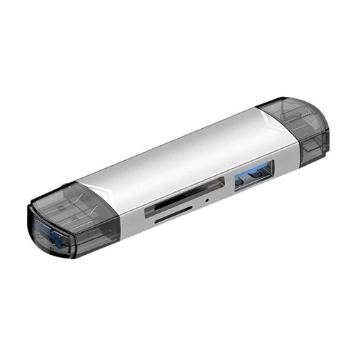 6 in 1 USB2.0 USB C Card Reader USB/TF USB2.0 Memory Card Reader Adapter - Afbeelding 2 van 10