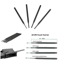 4PC Punch Set Roll Pin Installer and Removal Tool All Alloy Steel Heat Treated 