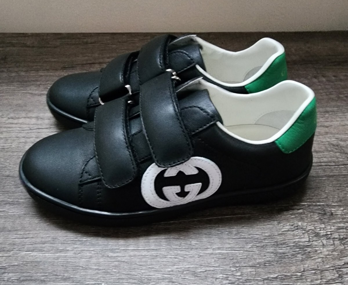 Gucci Ace GG Logo Designer Sneakers Shoes Kids Boys Size 11k Gucci Ace GG Logo Designer Sneakers Shoes Kids Boys Size 11k