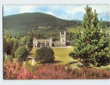Postcard Front view overlooking gardens Balmoral Castle Ballater Scotland