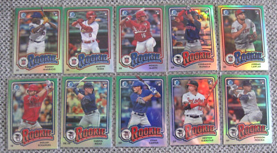 2024 BOWMAN CHROME 10-CARD RoY FAVORITES 10 CARD-LOT Rafaela/Lawlar/Carter...