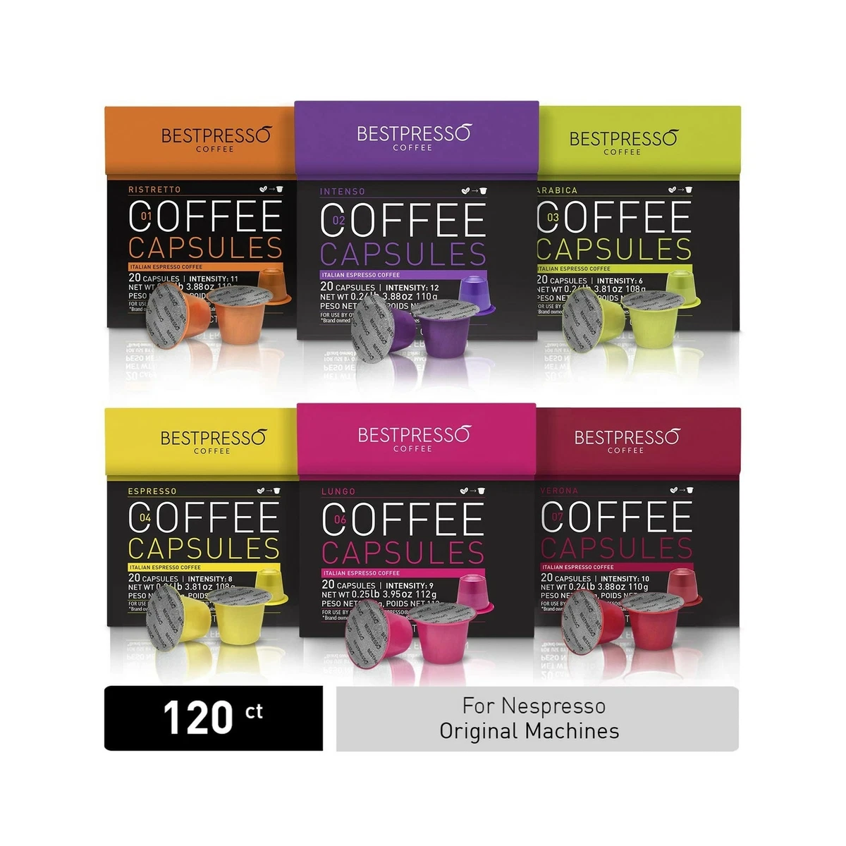 120 Nespresso Starbucks Coffee Espresso Roast Capsules