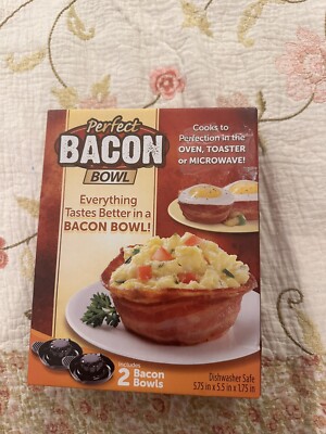 As Seen On TV Perfect Bacon Bowl - Bacon Bowl Maker - 2 Bowls - New in Box!