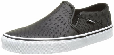 vans asher leather slip on