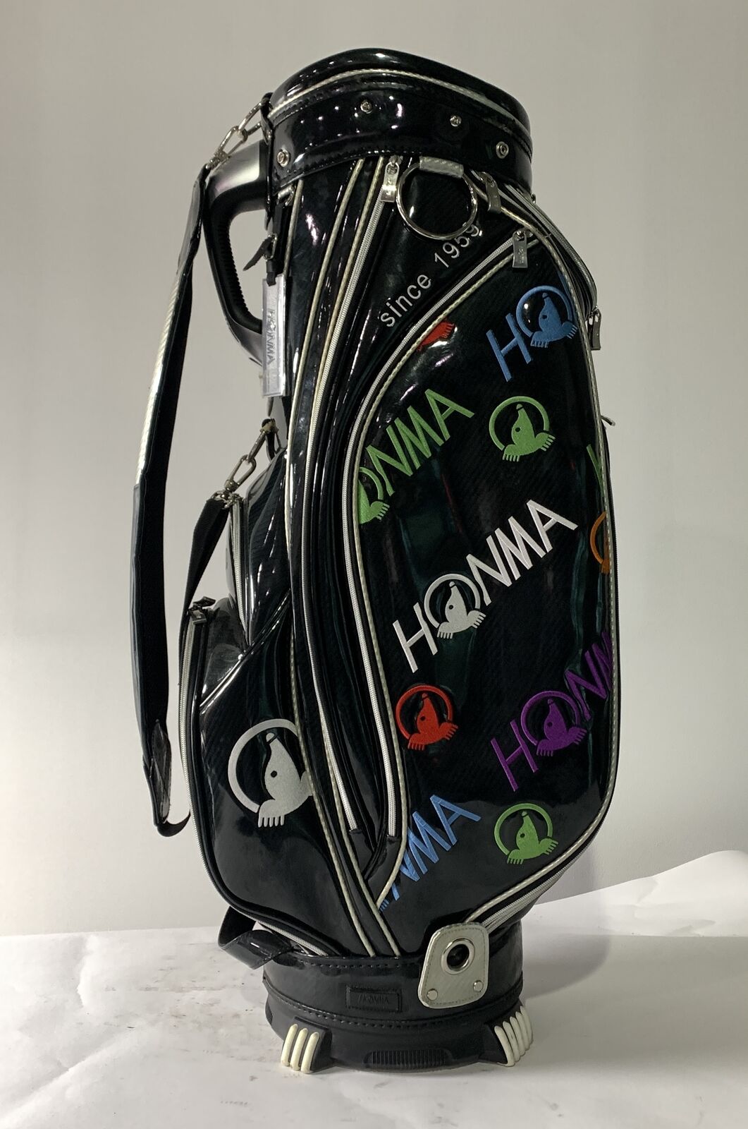 Honma CB1816 Cart Staff Bag Black 5Way Divide Single Strap Golf Bag eBay