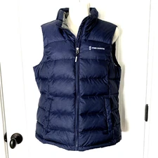 Free Country Puffer Vest Womens Large Down Fill Zip Up Outerwear Blue