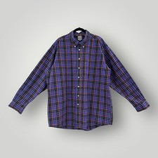 Cinch Shirt Mens XXL Purple Black Western Plaid Button Down Long Sleeve