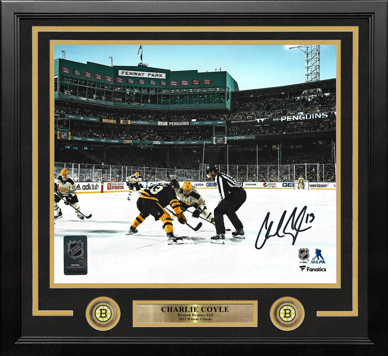Charlie Coyle Autographed Signed Boston Bruins Winter Classic 11x14 Framed Photo JSA PSA 