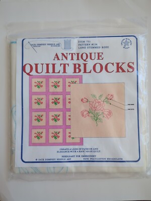 Jack Dempsey Basket Of Daisies Needle Art Kit - 18 Inch Quilt Blocks For Hand Embroidery