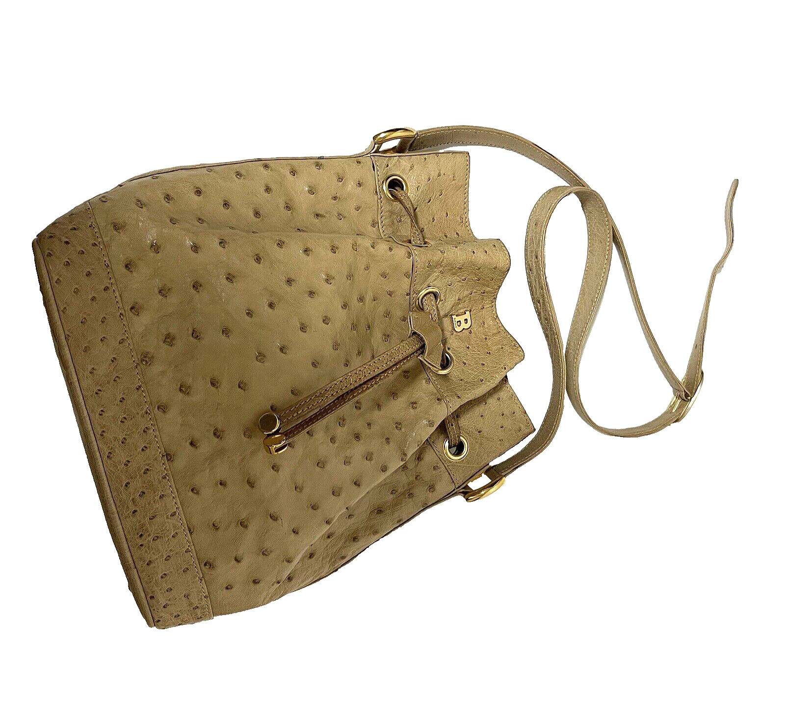 Authentic Bally drawstring bag leather  purse Fro… - image 21