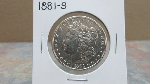 1881S morgan silver dollar AU