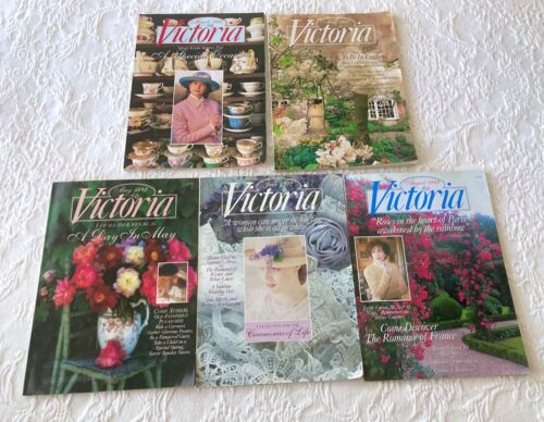 5 Issues Victoria Magazine 1992 Spring Summer Gardens, England, France