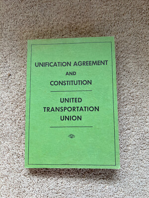 1971 ''United Transport Union - Vereinigungsvertrag & Verfassung'' RR GD