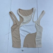 Shein Brown Color Block Tank Top Women  s Size Small NEW