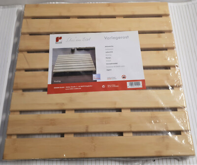 Ridder Holz-Vorlegerost Badvorleger Saunarost Duschvorlage Bambus-Holz  52x52 | eBay.de